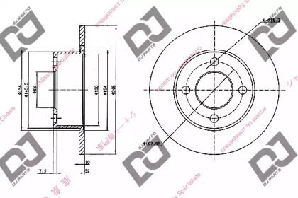 Тормозной диск DJ PARTS BD1580